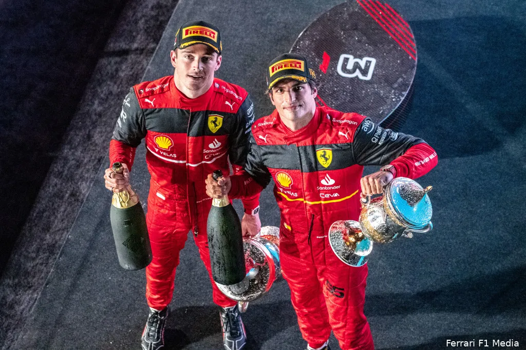 charles leclerc carlos sainz ferrari gp bahrein