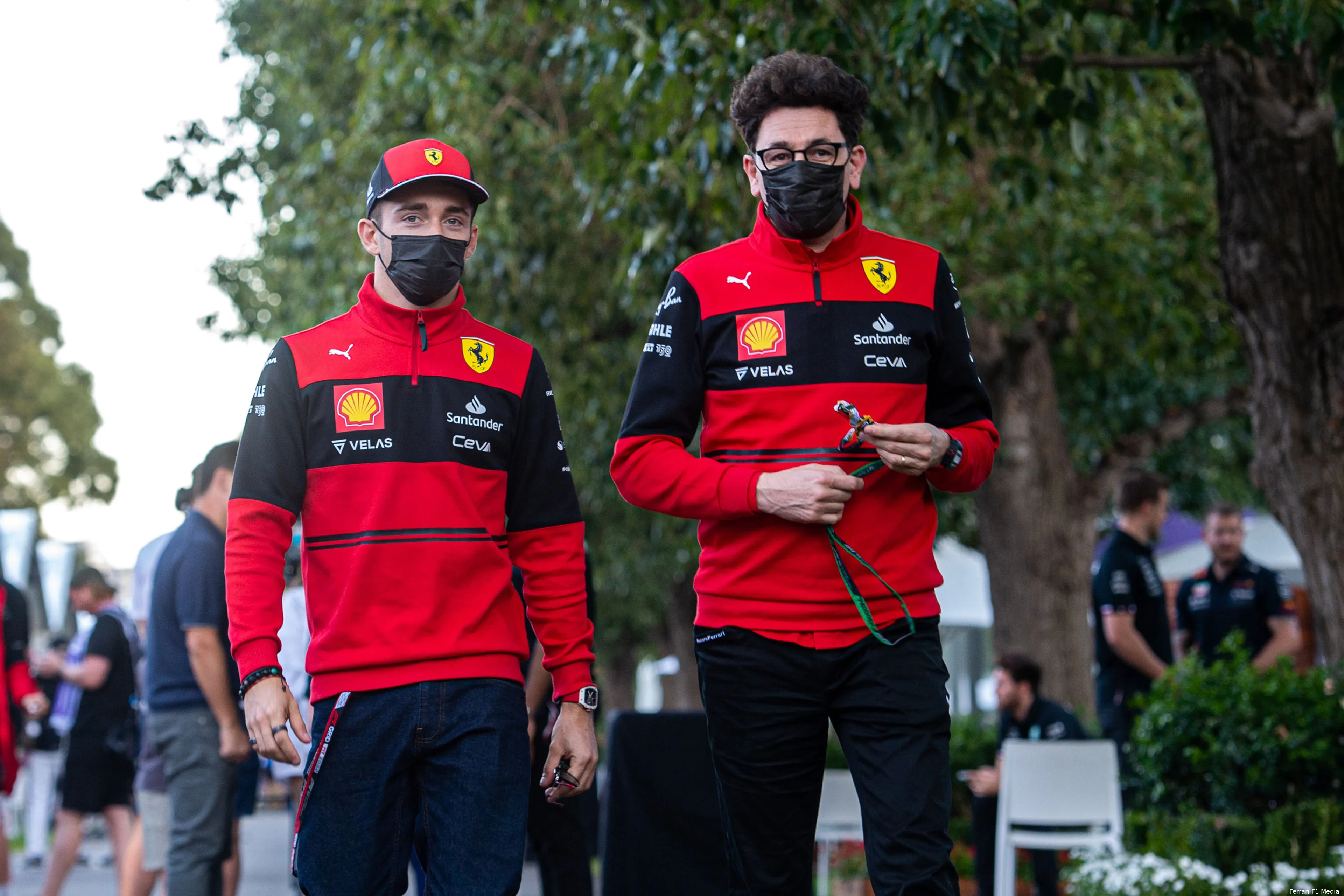 Charles Leclerc Mattia Binotto Ferrari GP Australië