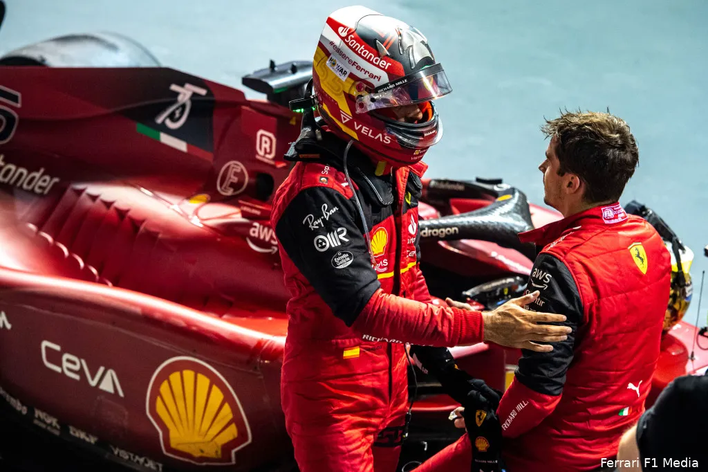 Carlos Sainz Charles Leclerc Ferrari F1 GP Singapore 2022