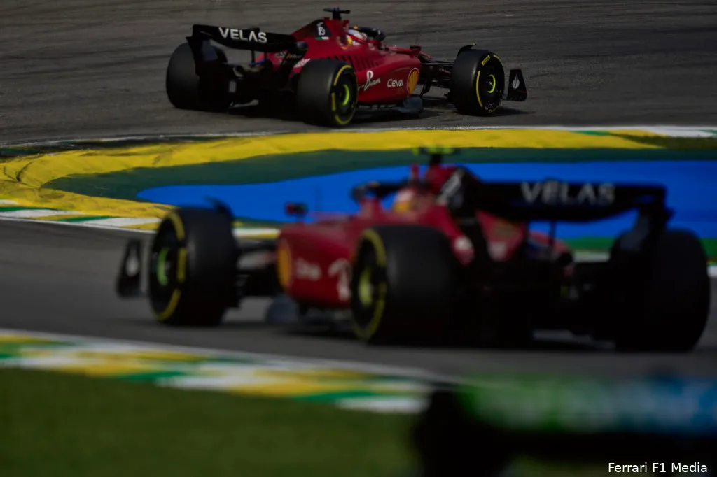 Charles Leclerc Carlos Sainz F1 75 Ferrari GP Brazilië 2022