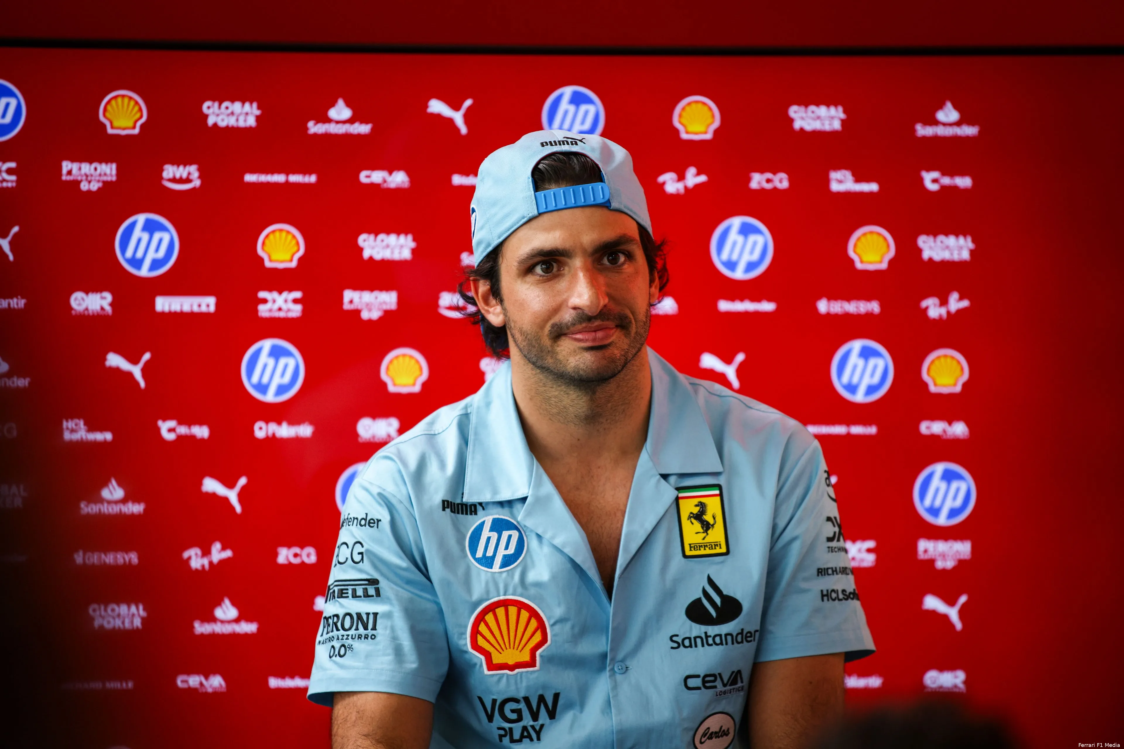 carlos sainz media dag miami ferrari