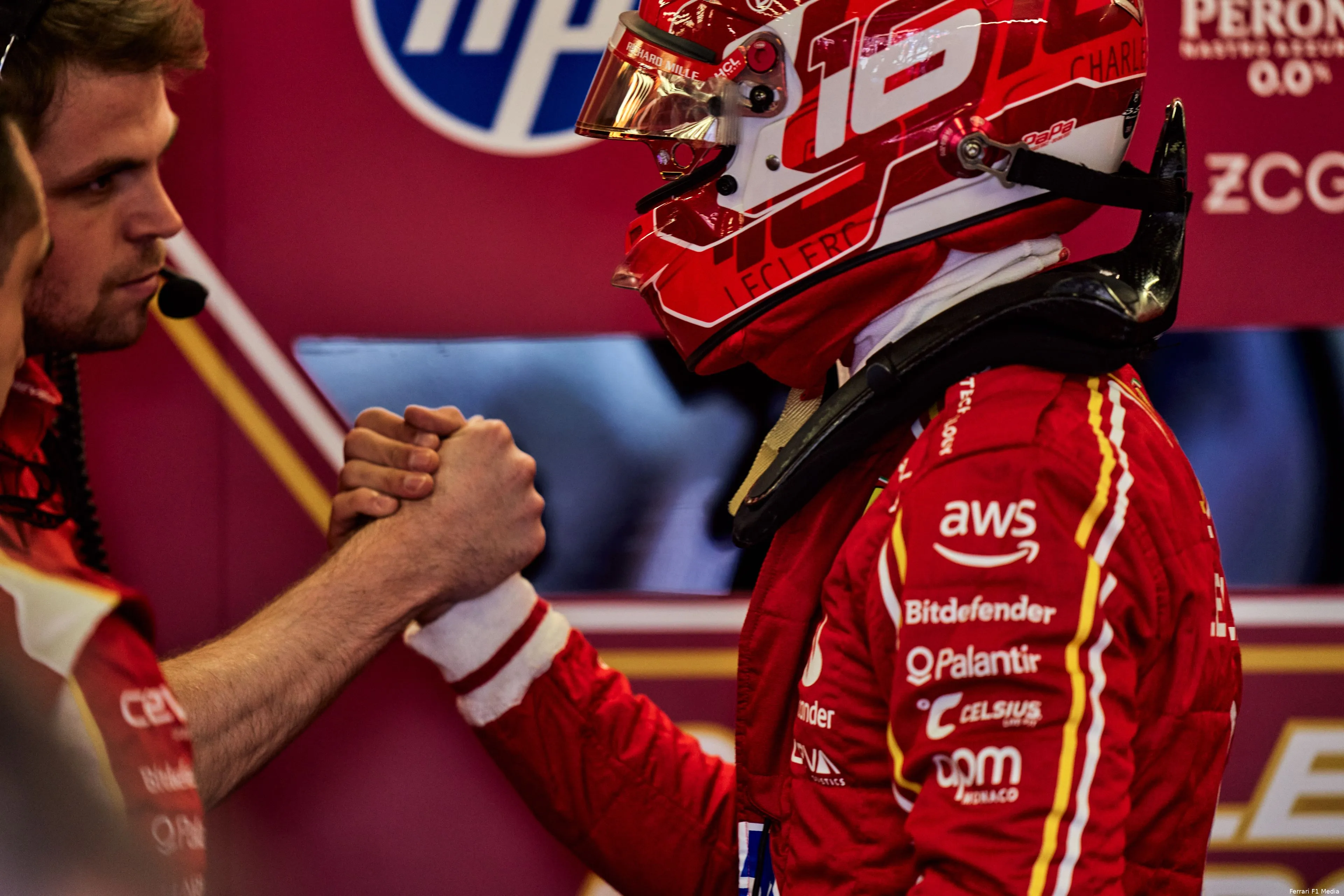 ferrari charles leclerc azerbeidzjan zondag 2024 5