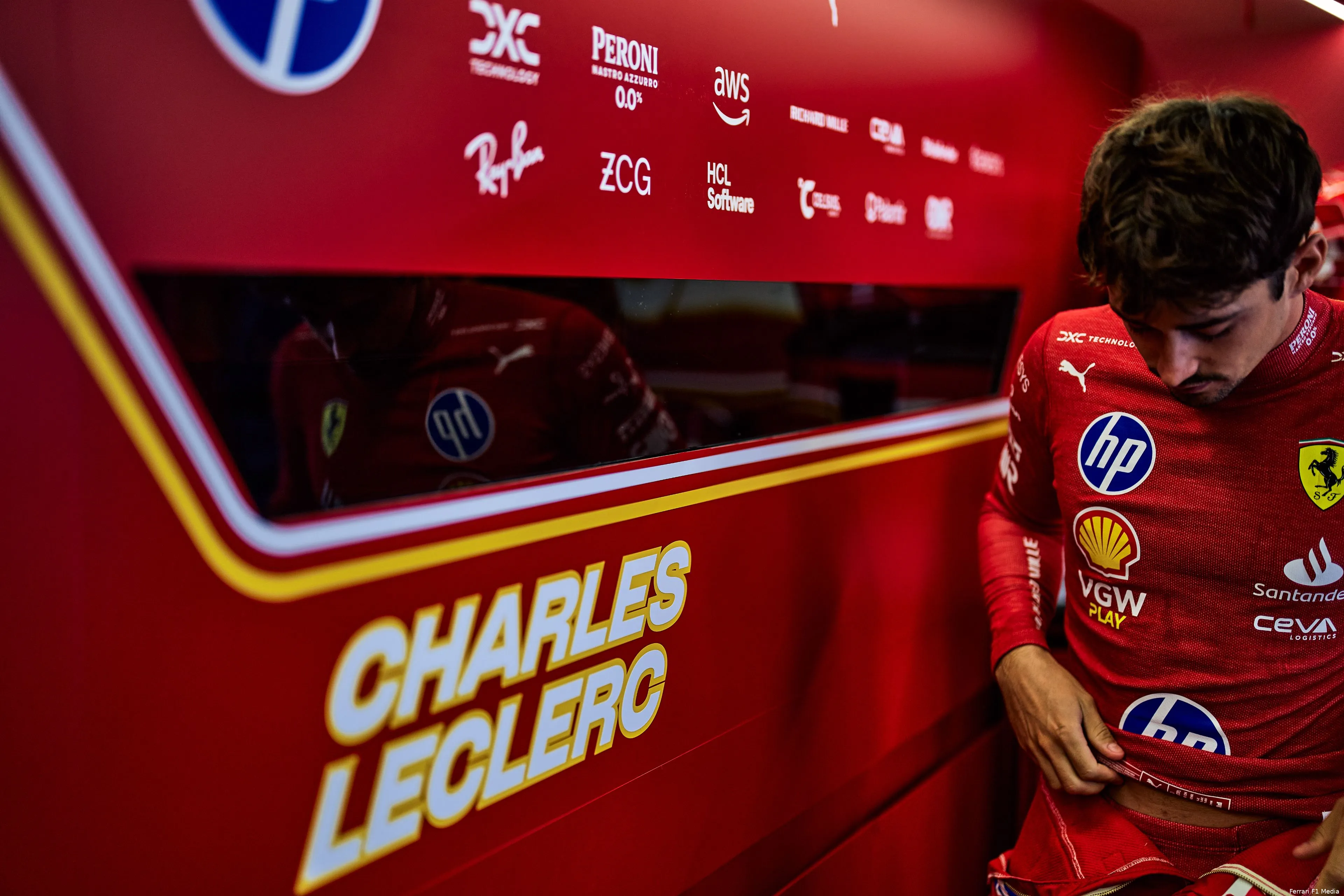 ferrari charles leclerc azerbeidzjan zondag 2024