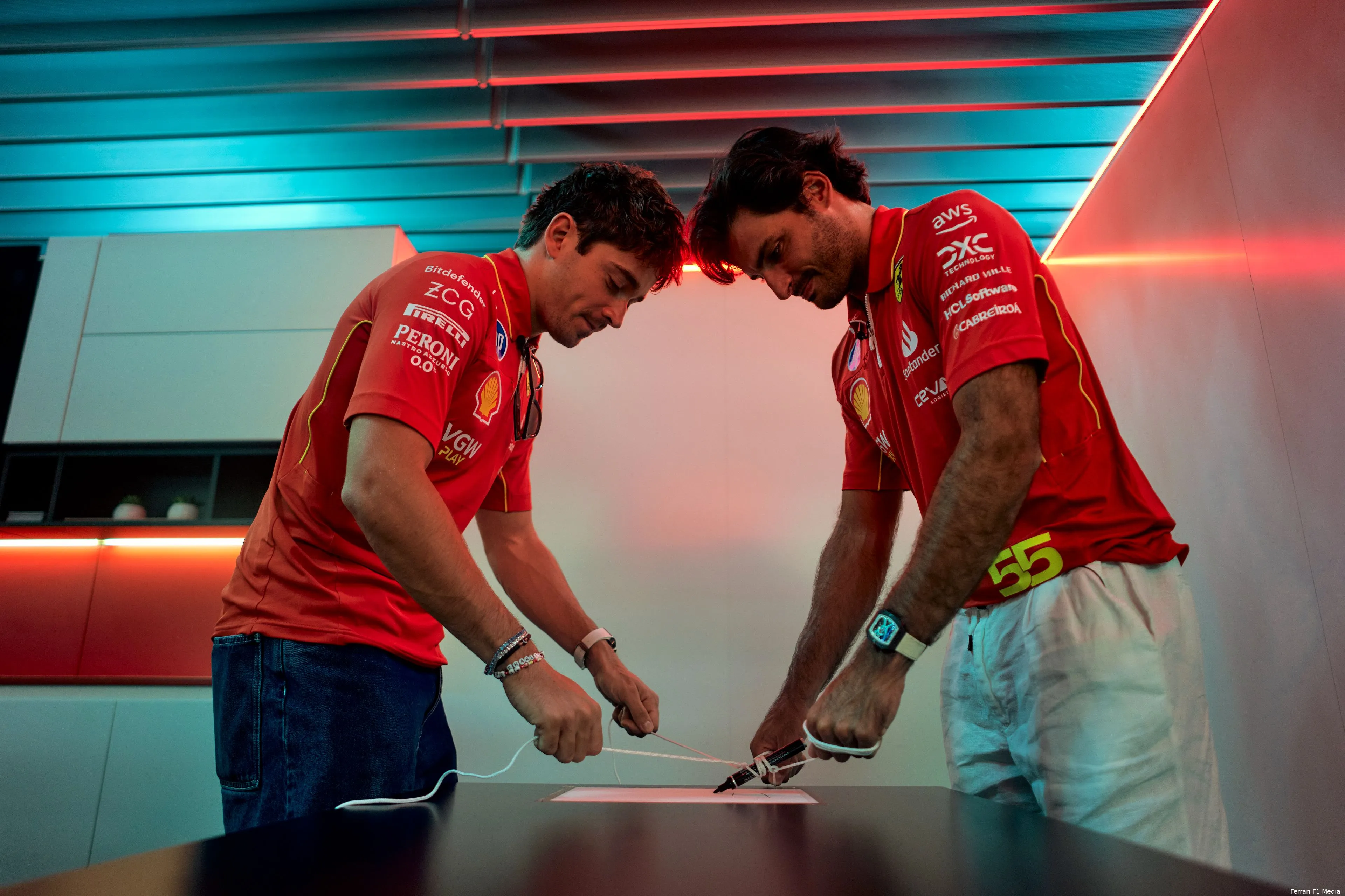 carlos sainz charles leclerc ferrari mediadag brazilie 2024