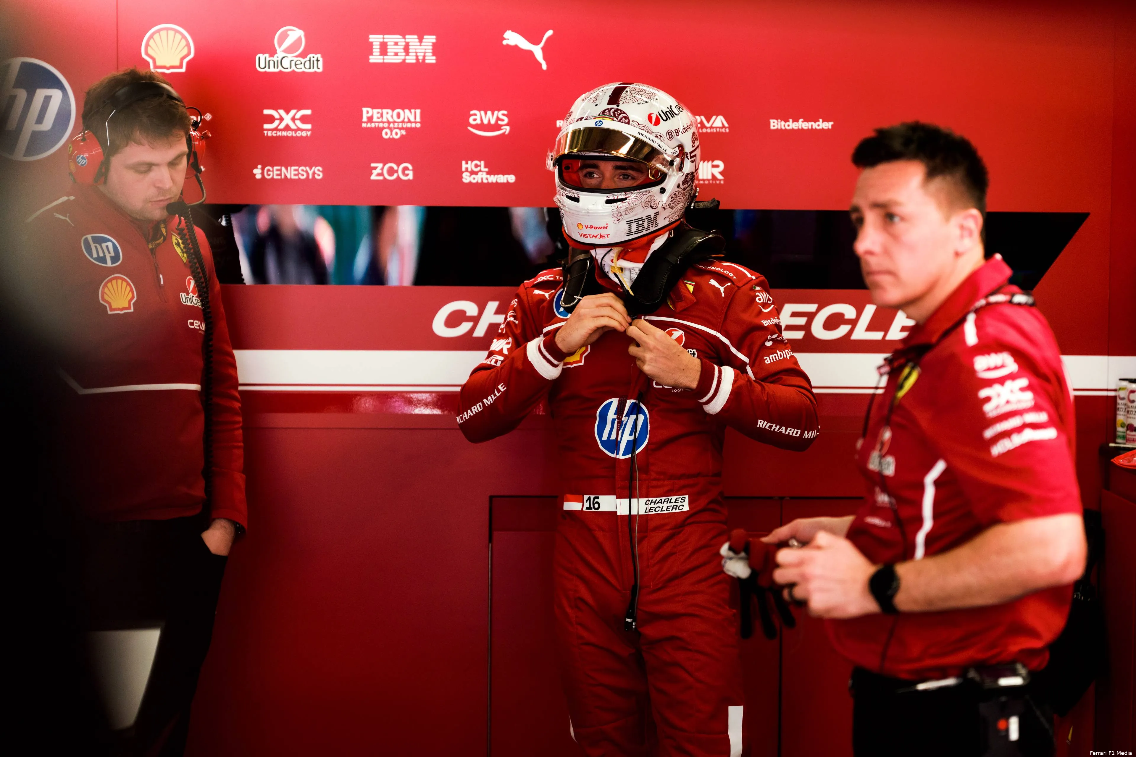 charles leclerc china 2025 zaterdag ferrari