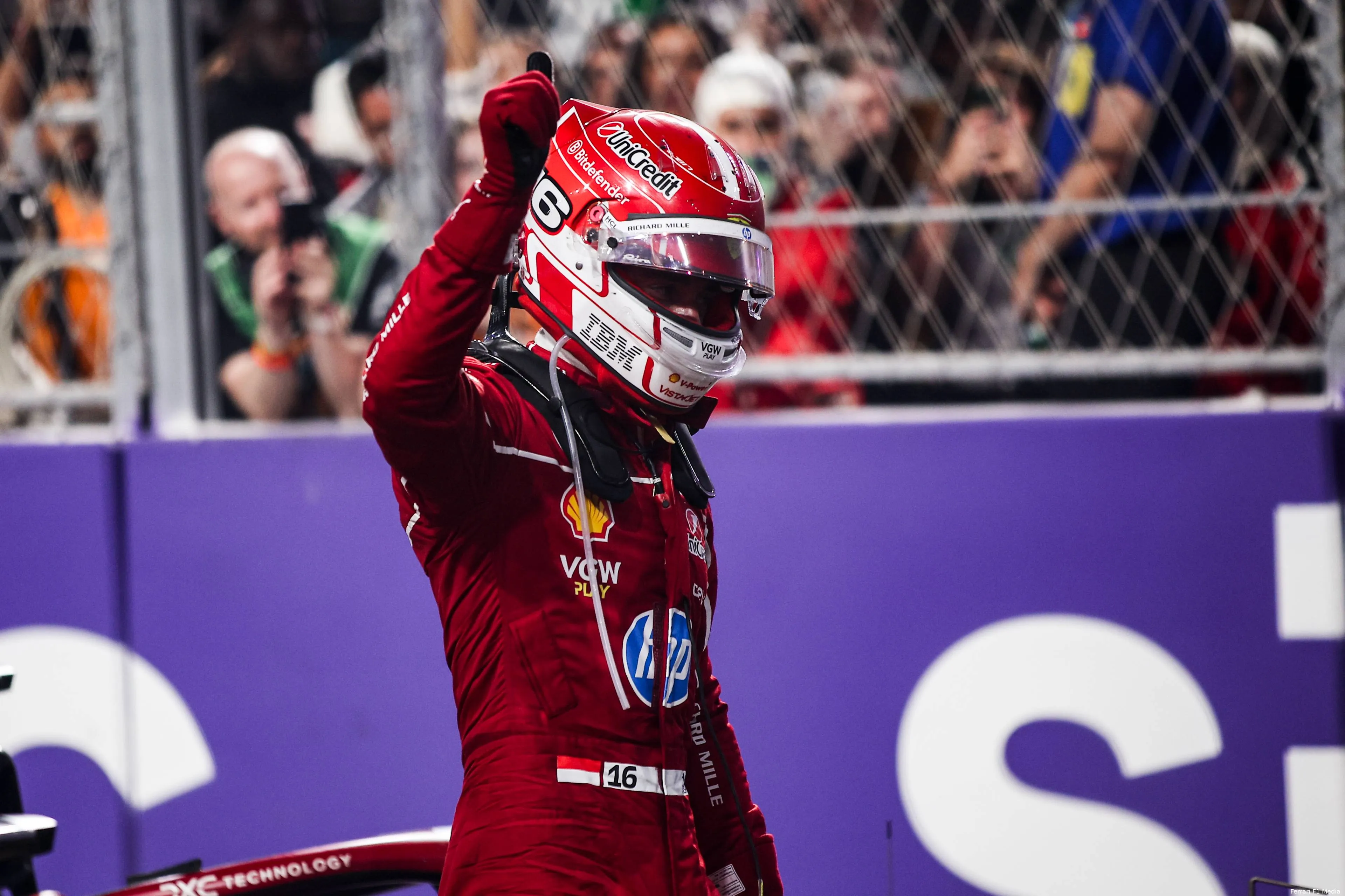 leclerc ferrari saoedi arabie zondag 3