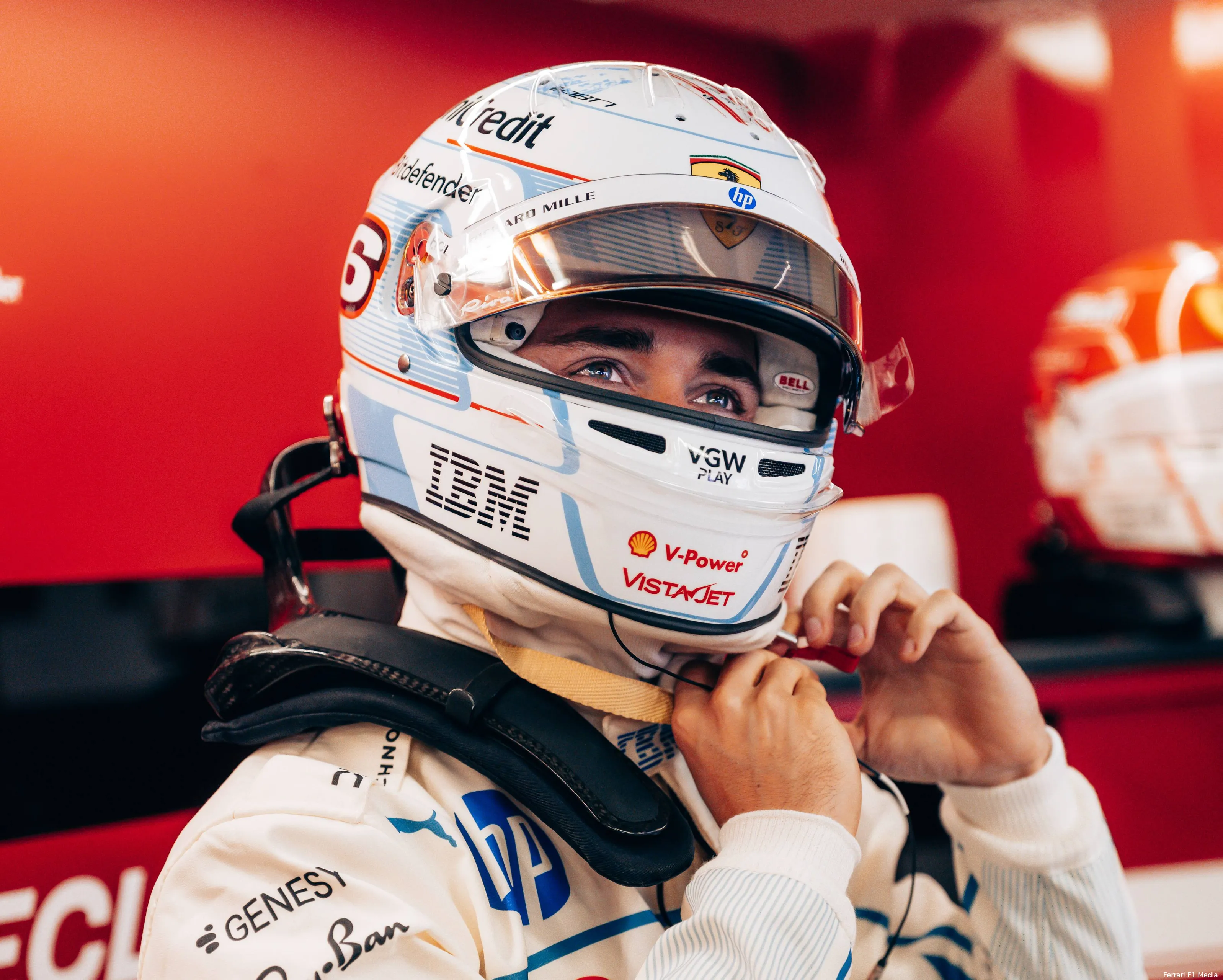 charles leclerc ferrari 2025 monaco vrijdag training helm
