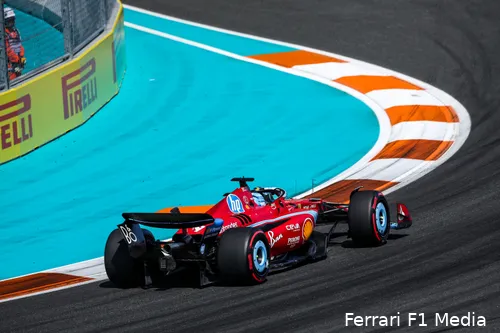 Charles Leclerc's SF-24 with a special livery for the Miami Grand Prix