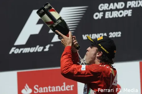 <i>De dag dat Fernando Alonso in Valencia won zal de Spanjaard zich nog goed herinneren (Foto: Ferrari F1 Media).</i>