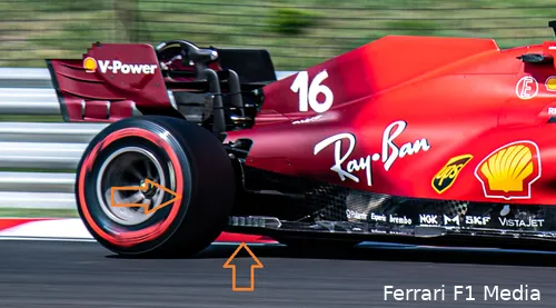 Bij de diffuser aan de achterkant van de Ferrari-bolide is meer ruimte vrijgemaakt (Foto: Ferrari F1 Media)