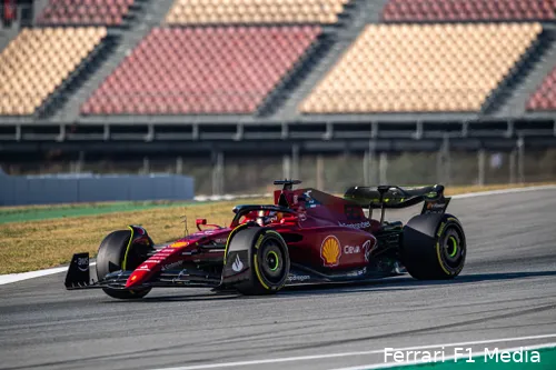 De F1-75 van Ferrari<br>