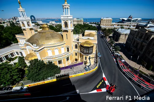 <i>Met name in de bochtige sectoren was Ferrari in Azerbeidzjan een stuk beter dan Red Bull.</i>