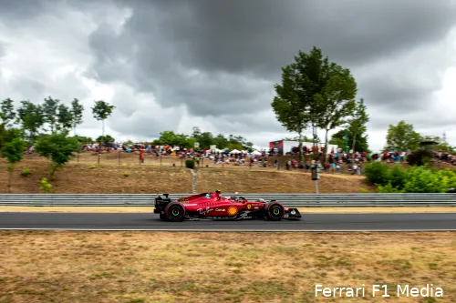 Carlos
Sainz, kwalificatie GP Hongarije 2022 op de Hungaroring (Foto: Ferrari F1
Media)