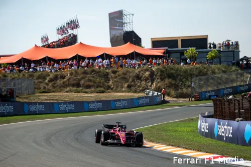 Charles
Leclerc, kwalificatie GP Nederland 2022 op het Circuit van Zandvoort (Foto:
Ferrari F1 Media)
