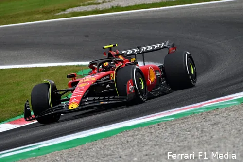 Sainz was het hele weekend rap op het thuiscircuit van Ferrari. (Foto: Ferrari F1 Media)