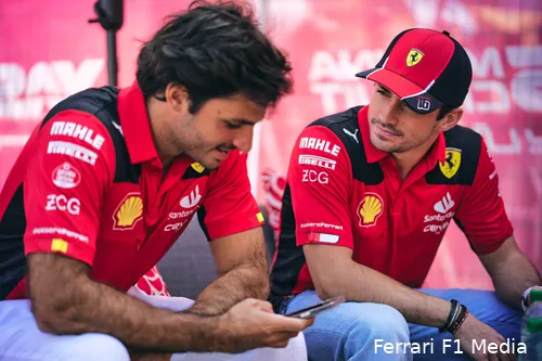 carlos sainz ferrari abudhabi charles leclerc