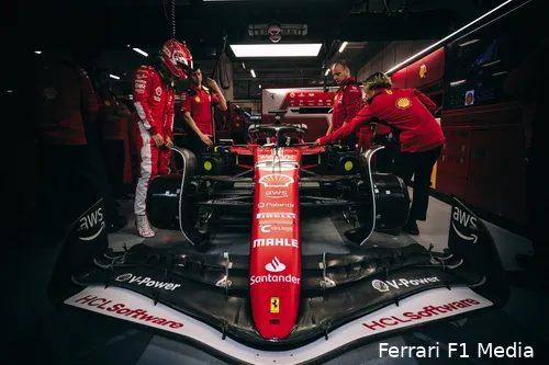 Charles Leclerc, klaar om de kwalificatie te beginnen, Grand Prix Las Vegas 2023.<br>