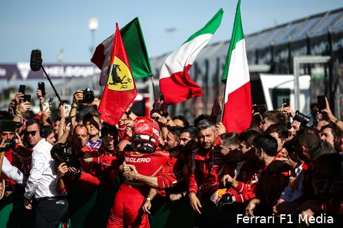 carlos sainz leclerc podium australie ferrari