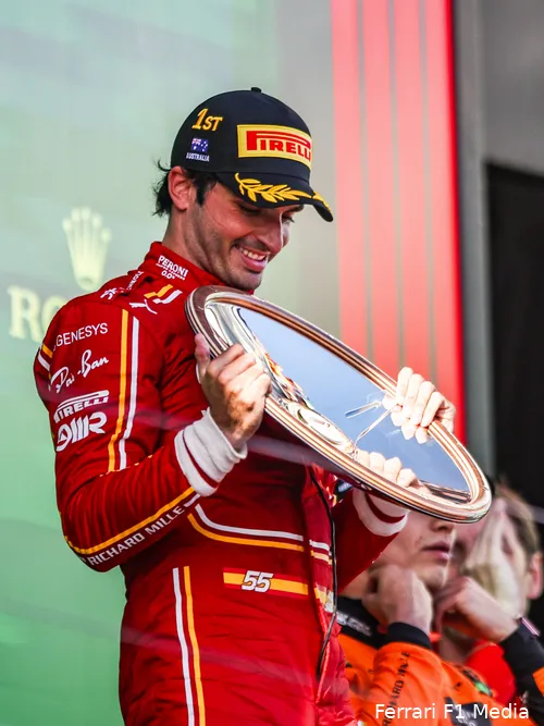 carlos sainz leclerc podium australie ferrari