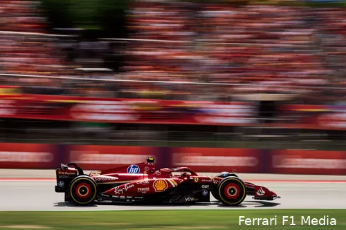Carlos Sainz tijdens de race in Spanje in 2024.