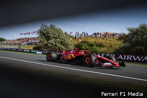 <i>Charles Leclerc deed het op zondag in Zandvoort goed met Ferrari.</i>