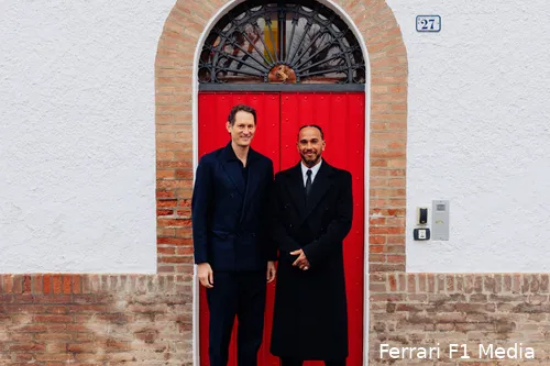 lewis hamilton john elkann ferrari maranello