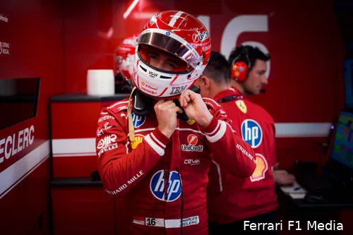 <i>Leclerc voelde zich goed in de auto vandaag.</i>