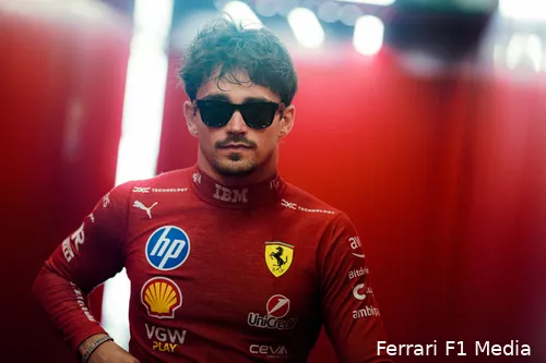 <i>Leclerc pakte zijn eerste podiumplek.</i>