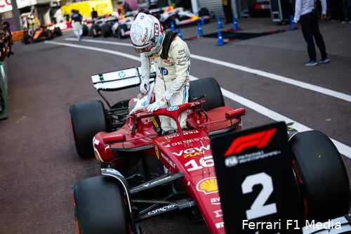 <i>Leclerc greep dit jaar naast de poleposition in Monaco.</i>
