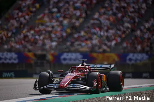 <i>Leclerc in actie in de kwalificatie.</i>