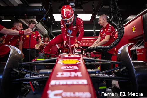 <i>Leclerc is blij met zijn race.</i>