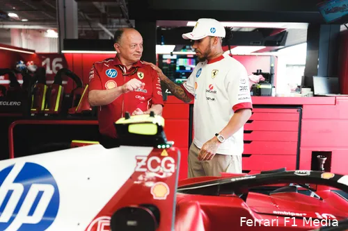 lewis hamilton fred vasseur ferrari 2025 miami