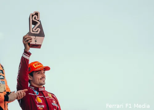 charles leclerc ferrari gp spanje 2025 zondag podium