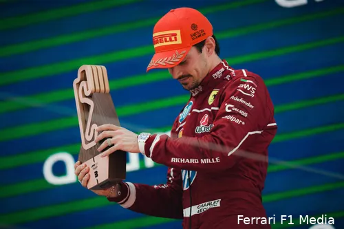 charles leclerc ferrari gp spanje 2025 zondag podium