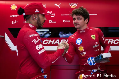 charles leclerc lewis hamilton ferrari gp oostenrijk 2025 zondag 3