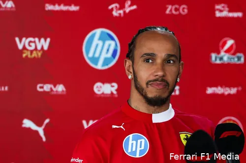 <i>Hamilton keek uit naar Spa, maar baalt enorm van zijn weekend tot nu toe.</i>