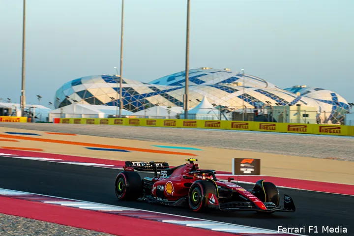 Het Lusail International Circuit gooide al snel de onvermijdelijke moeilijkheden op het bord van de FIA en Formule 1. (Foto: Ferrari F1 Media)