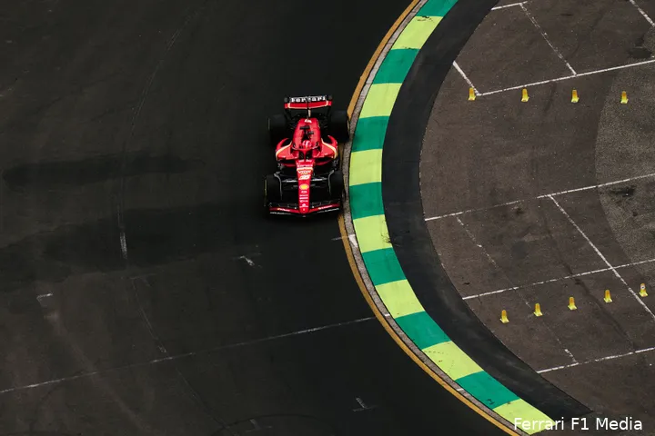 Leclerc kreeg de banden niet zo voor elkaar als Verstappen. (Foto: Ferrari F1 Media)