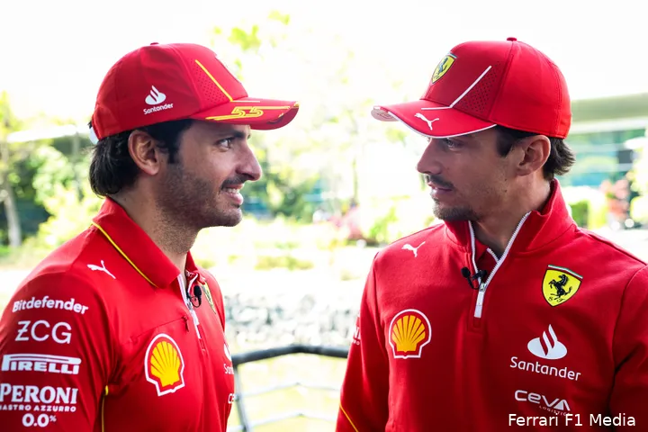 carlos sainz charles leclerc ferrari china 2024