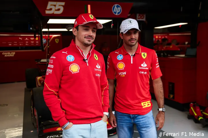 charles leclerc carlos sainz ferrari spanje vrijdag 2024