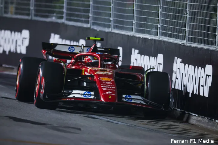 Sainz parkeerde zijn auto in de muur in Q3 en veroorzaakte een rode vlag.