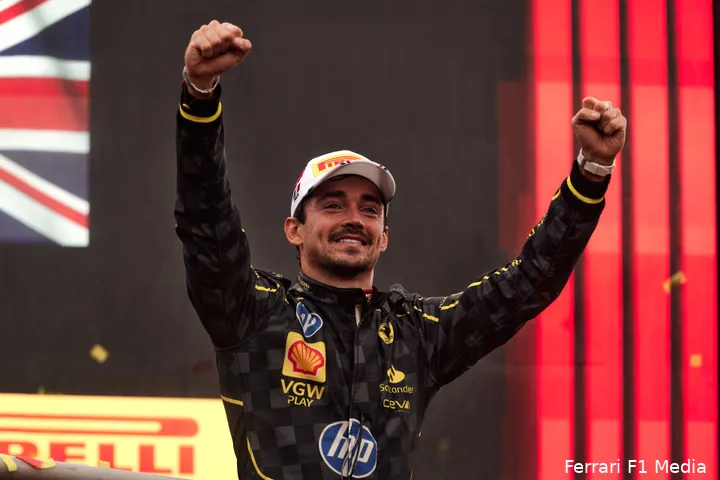 Leclerc na zijn overwinning in Monza