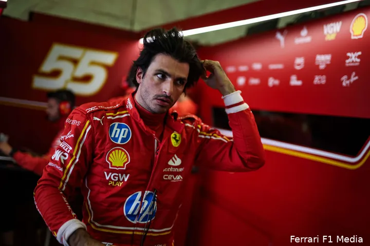 Sainz reed twee rondes die snel genoeg waren voor pole. (Foto:&nbsp;Ferrari F1 Media)