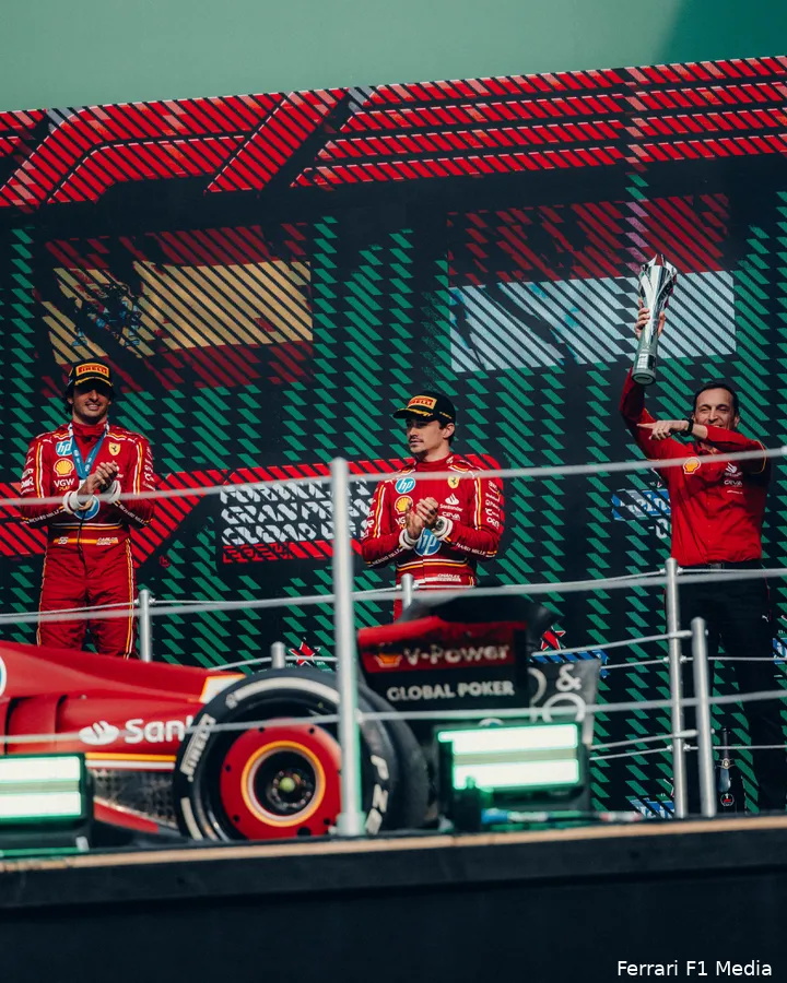 <i>Ferrari was weer goed vertegenwoordigd op het podium.</i>