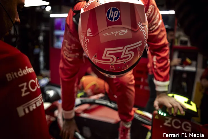 Sainz pakte P2 in de kwalificatie voor de Grand Prix van Las Vegas.