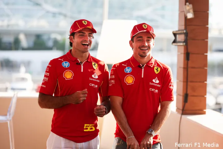 carlos sainz charles leclerc ferrari gp abu dhabi friday 2024