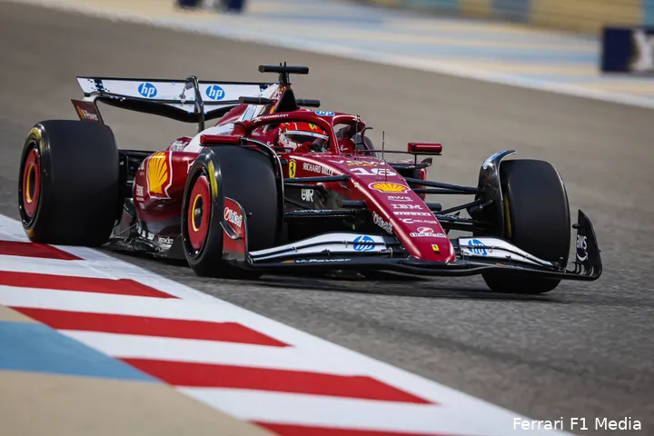 charles leclerc ferrari testdag 3 bahrein 2025