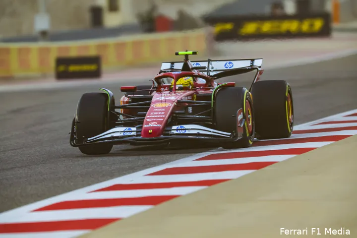 lewis hamilton ferrari testdag 3 bahrein 2025