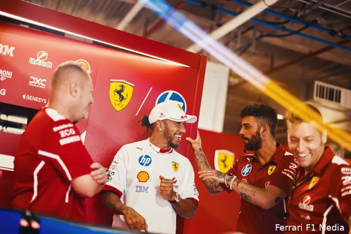 lewis hamilton ferrari 2025 miami zondag team