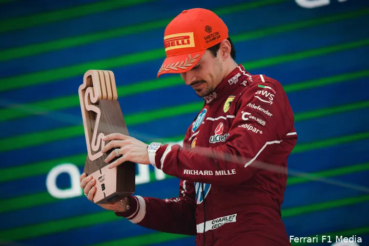charles leclerc ferrari gp spanje 2025 zondag podium
